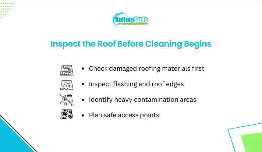 Inspect the Roof Before Cleaning Begins